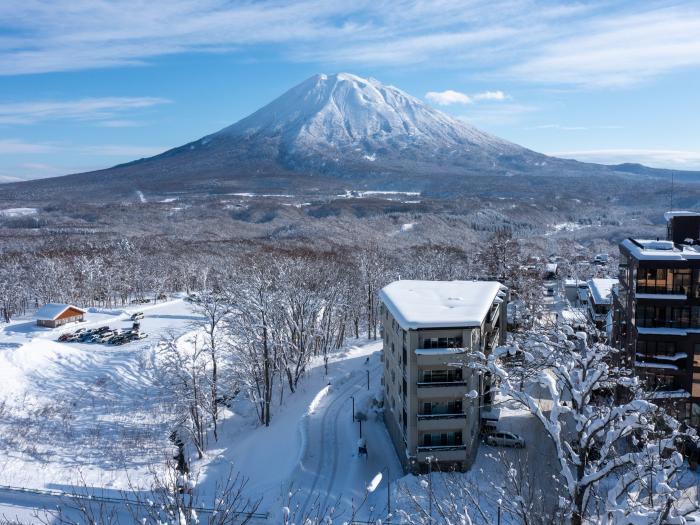 Views of Mt Yotei with The Freshwater in the foreground