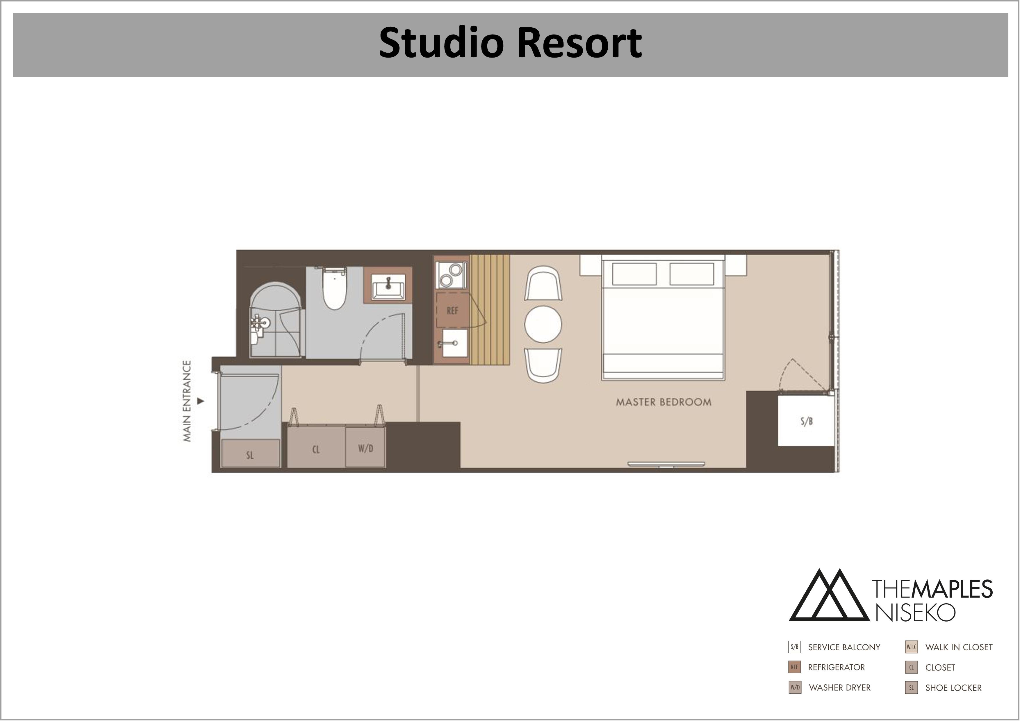 The Maples - Studio Resort floor plan