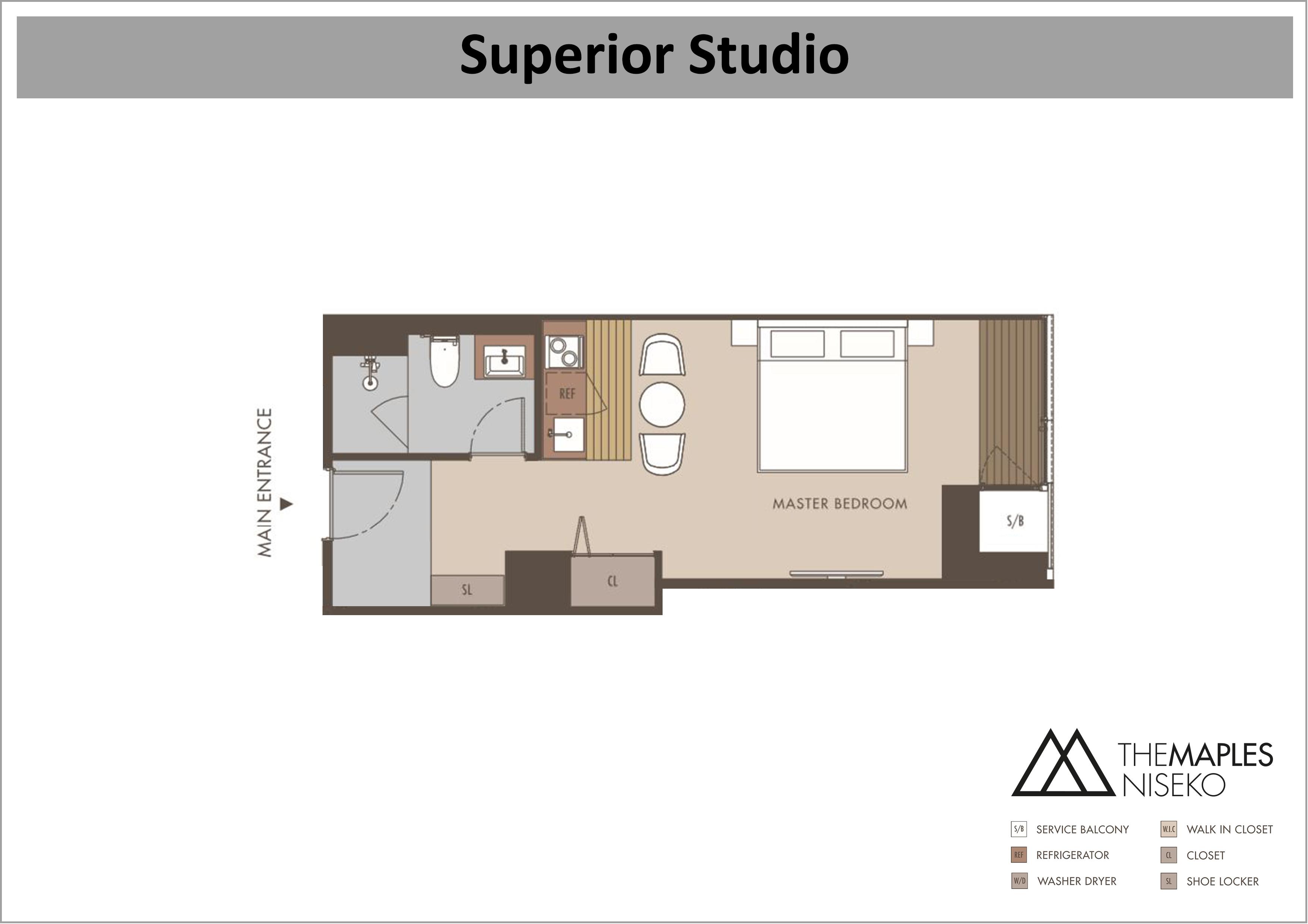 The Maples - Superior Studio floor plan