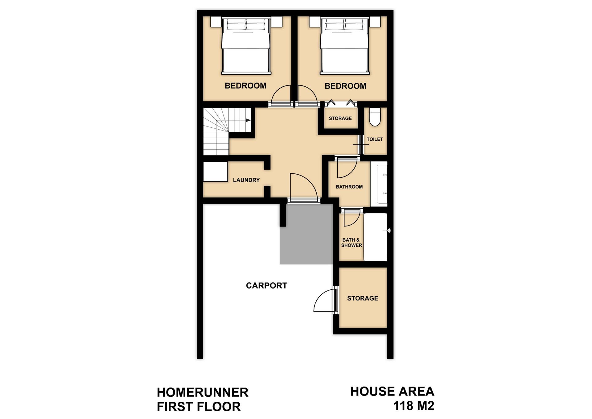 floor plan for Homerunner first floor