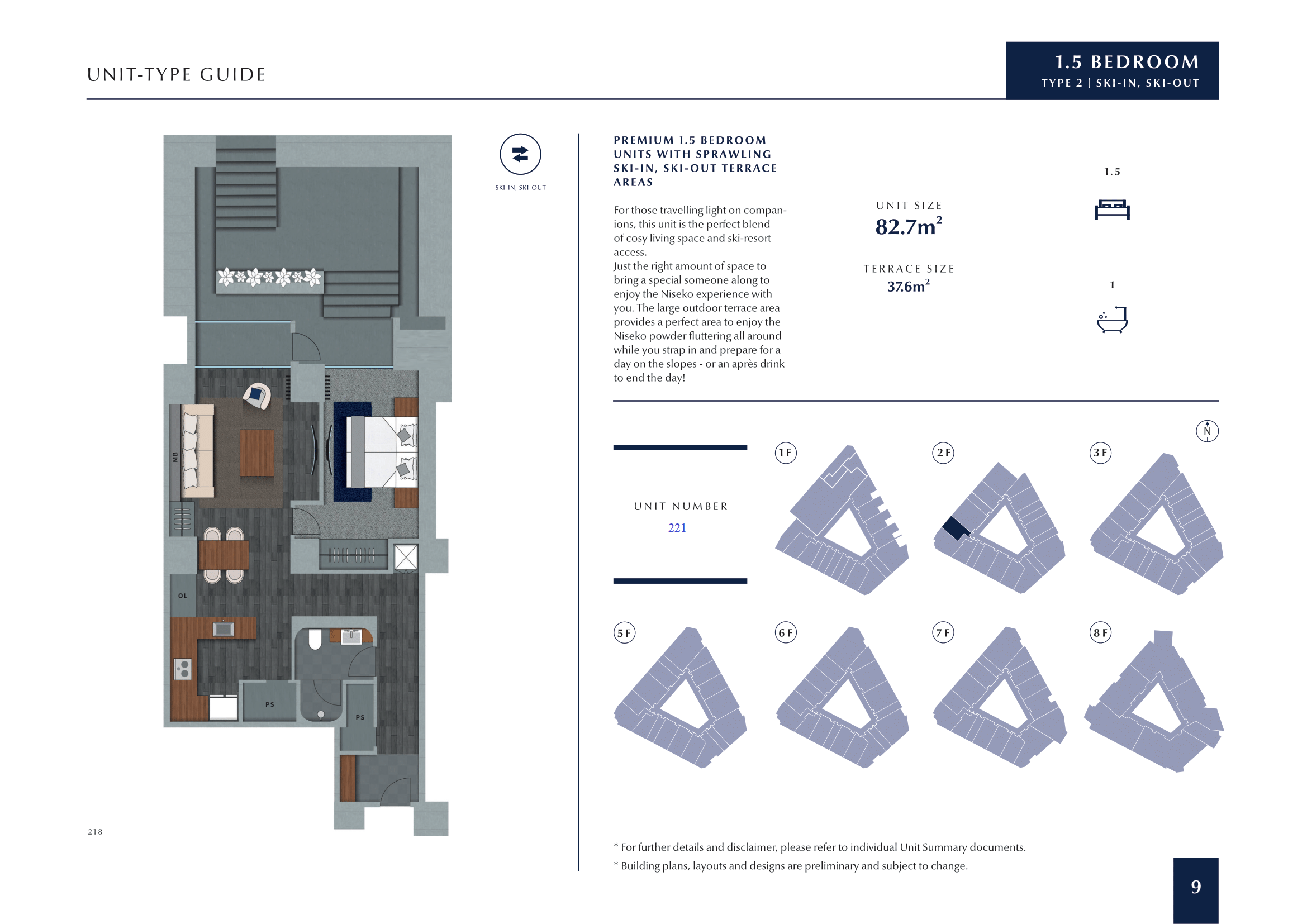 Muwa Niseko Signature King suite ski in ski out Floor Plan 2