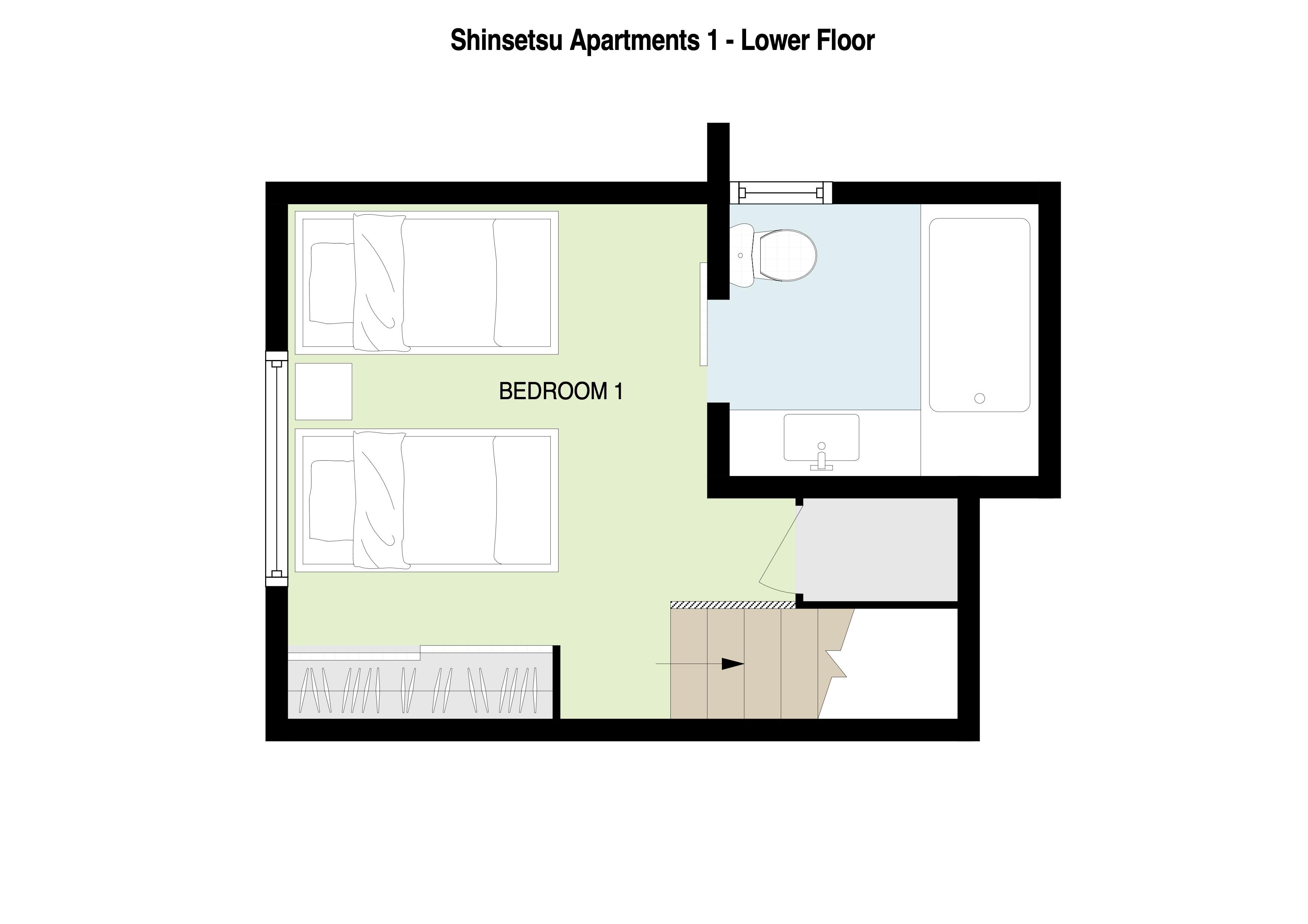 Shinsetsu Apartments 1 Lower Floor plan