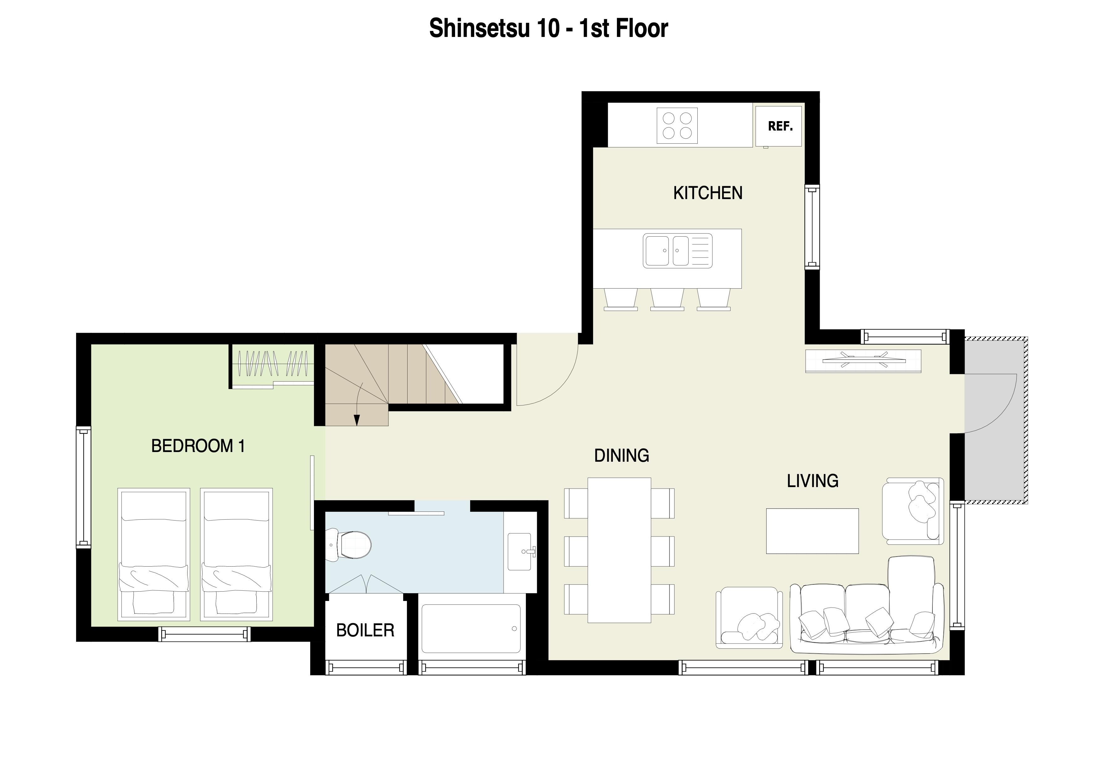 Shinsetsu Apartments 10 1st Floor plan