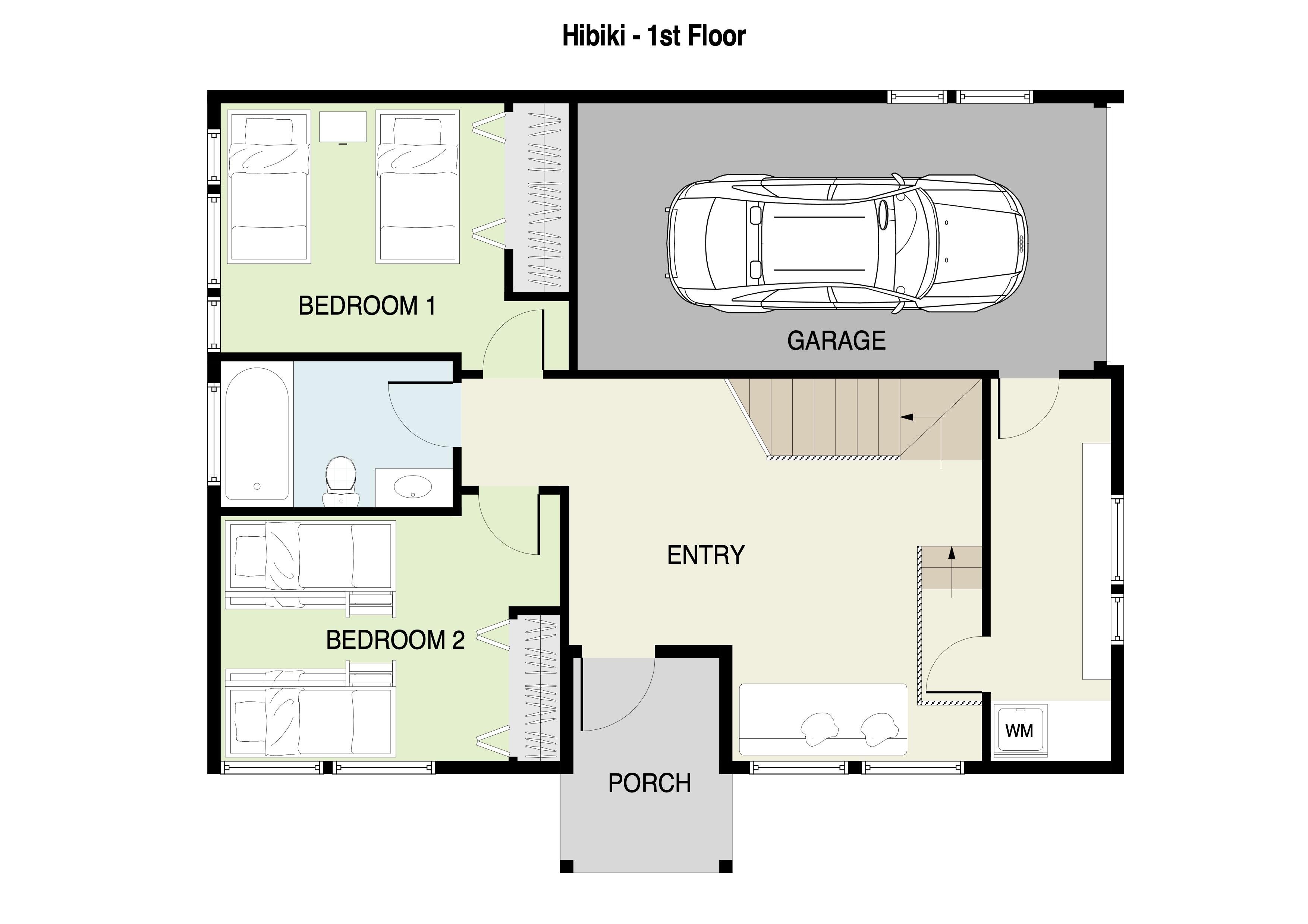 Hibiki 1st floor plans