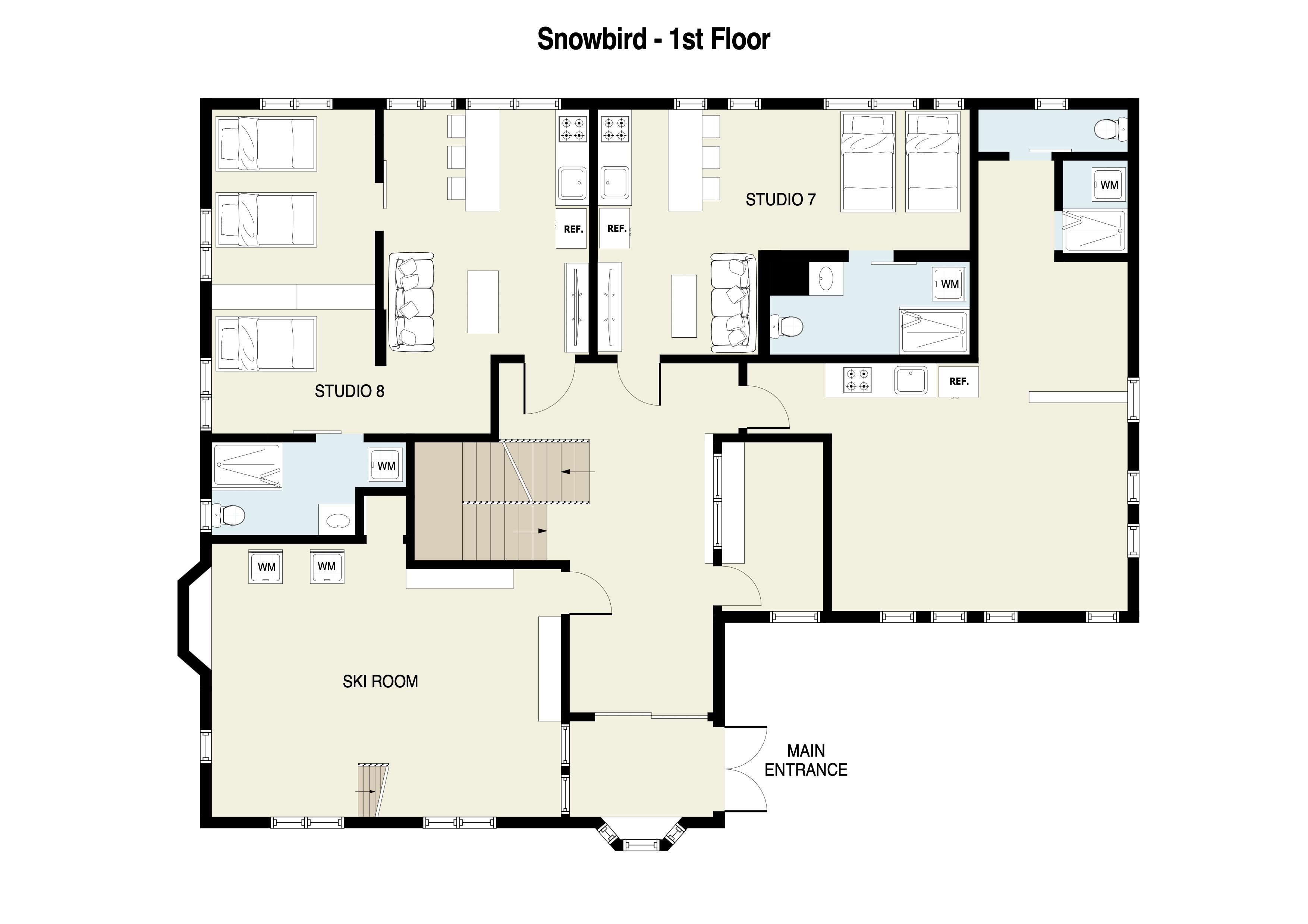 Snowbird 1st Floor Plan