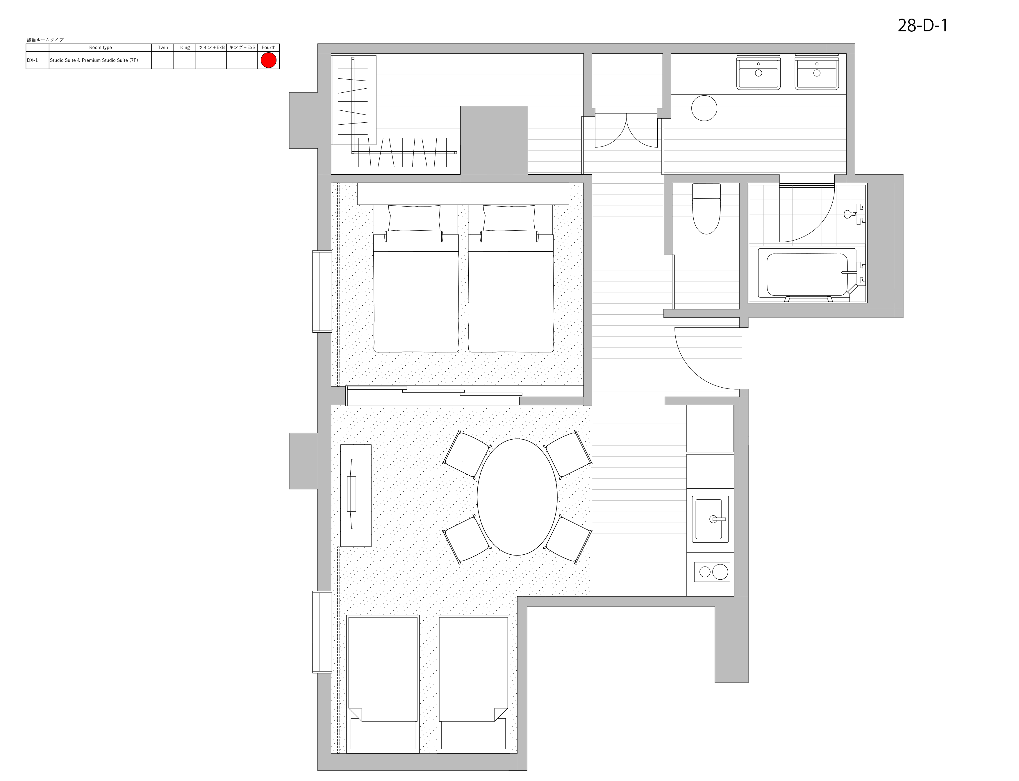 Nikko Style - STUDIO SUITE FOURTH-D - Floor plan