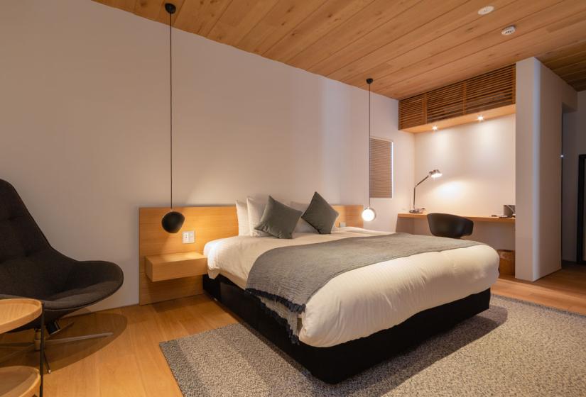 bedroom with alternative lighting