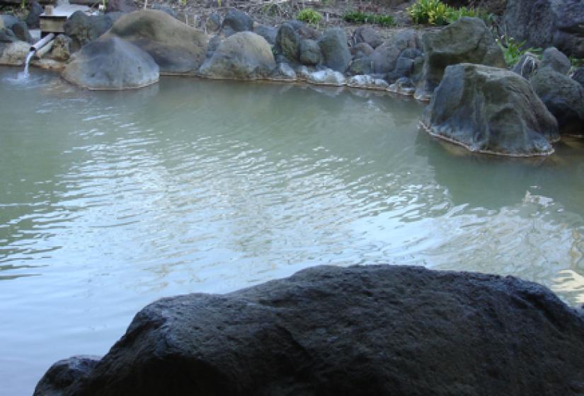 An onsen pool in Niseko