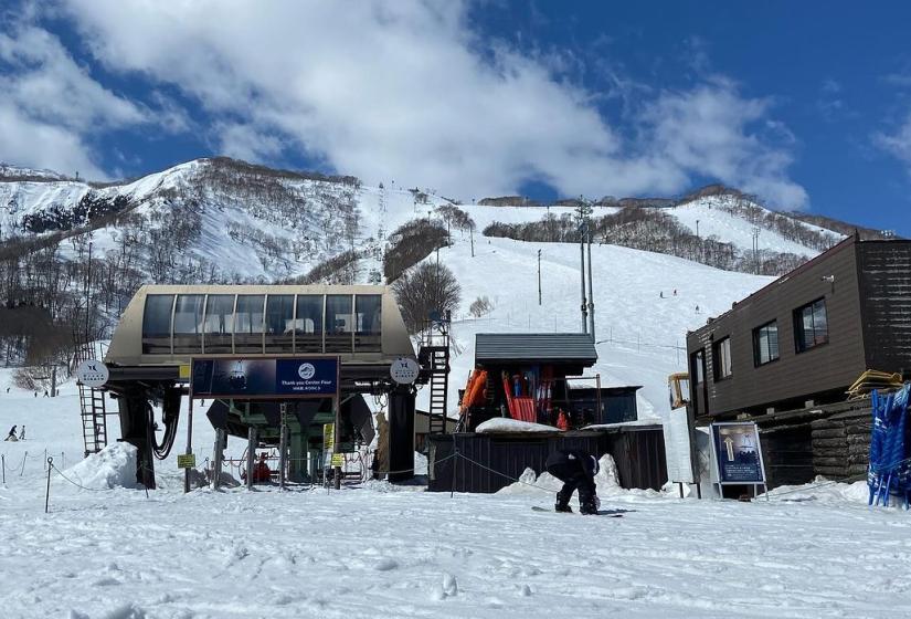 Center four farewell Center four ski lift base area
