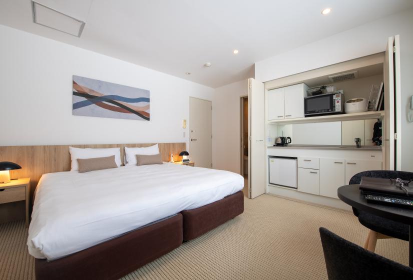 Studio bedroom with storage
