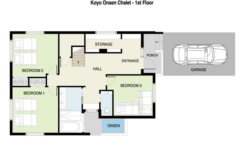 Koyo Onsen Chalet 1st Floor Plan